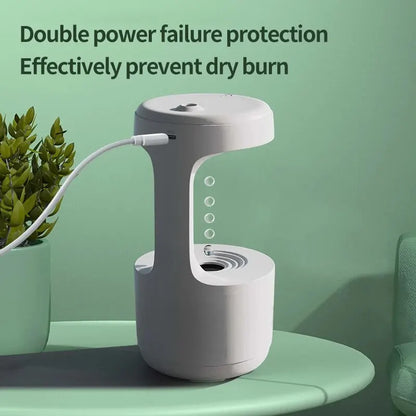 Anti-Gravity Water Droplet Humidifier with Night Light